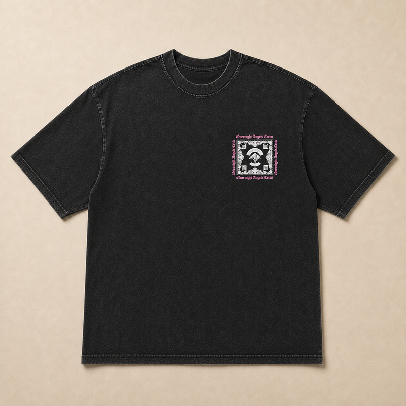Bandana Crest T-shirt - Black – Overnight Angels Crew