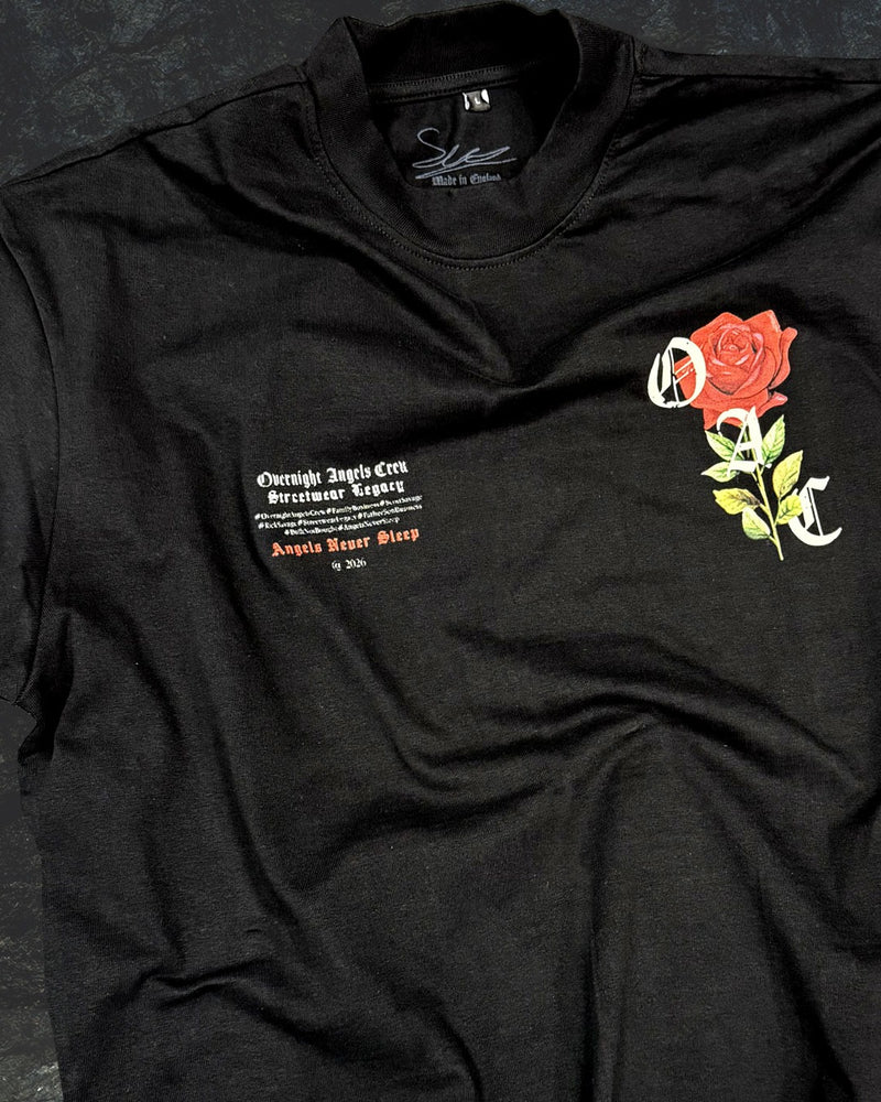 Rose T-Shirt -  Black