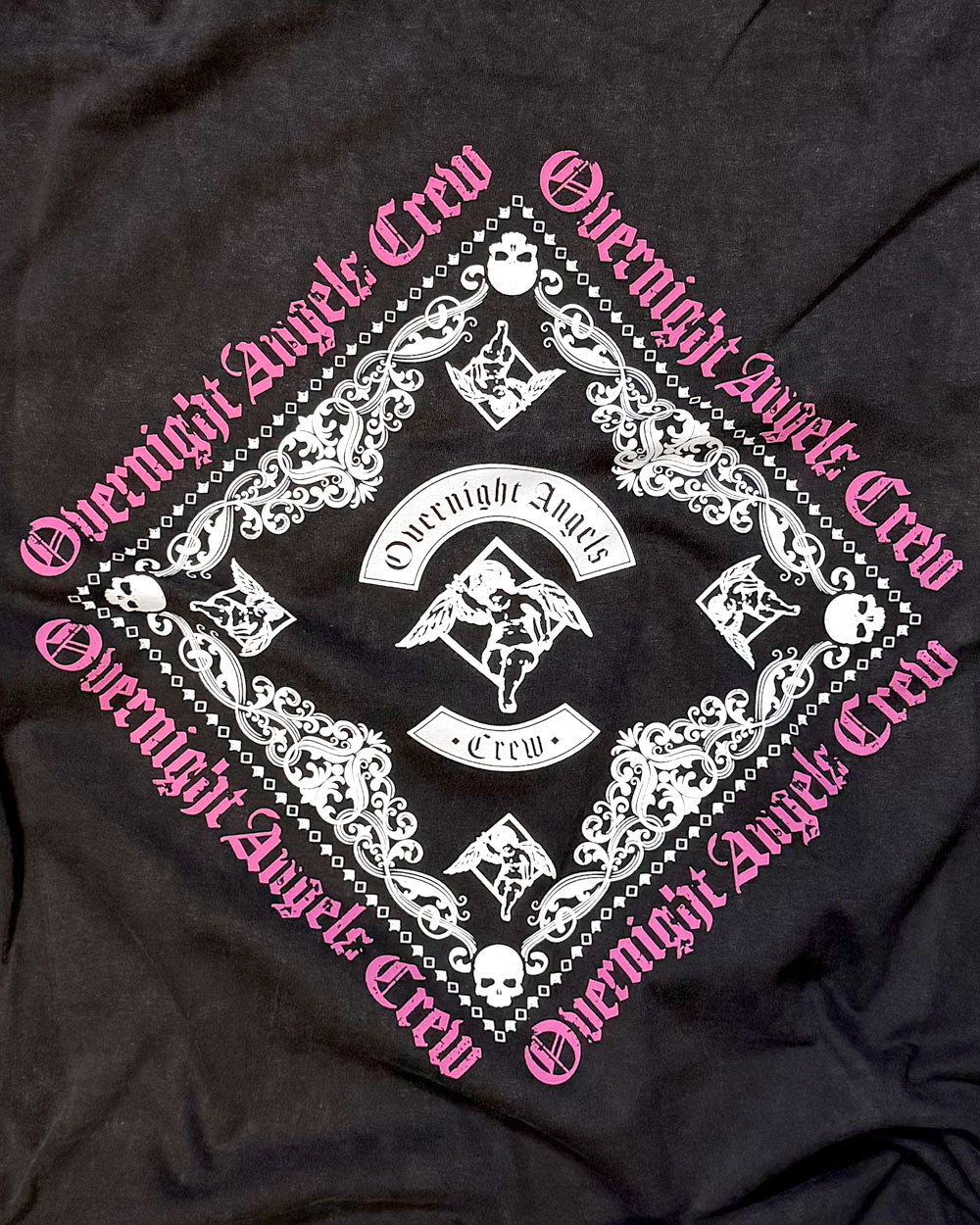 Bandana Crest T-shirt - Black – Overnight Angels Crew