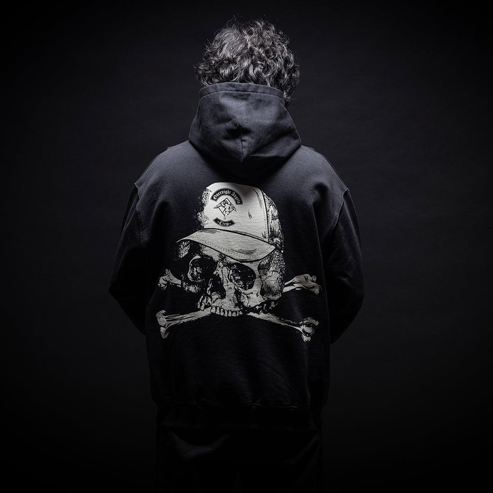 Skull Cap Hoodie - Black - Overnight Angels Crew