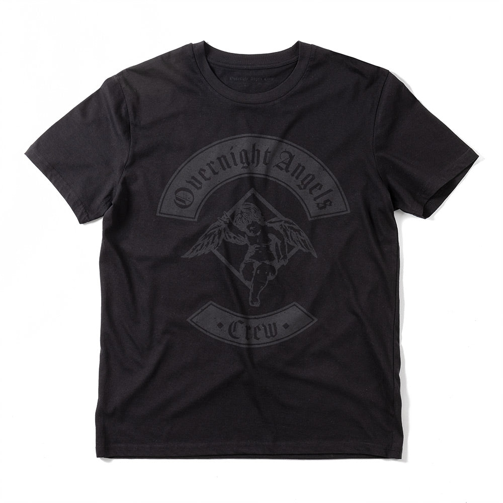 Crew Originals Tone on Tone T Shirt - Black - Overnight Angels Crew