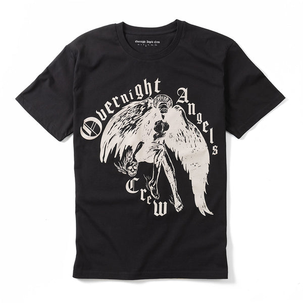 Santa Muerte Angel T-Shirt - Black - Overnight Angels Crew