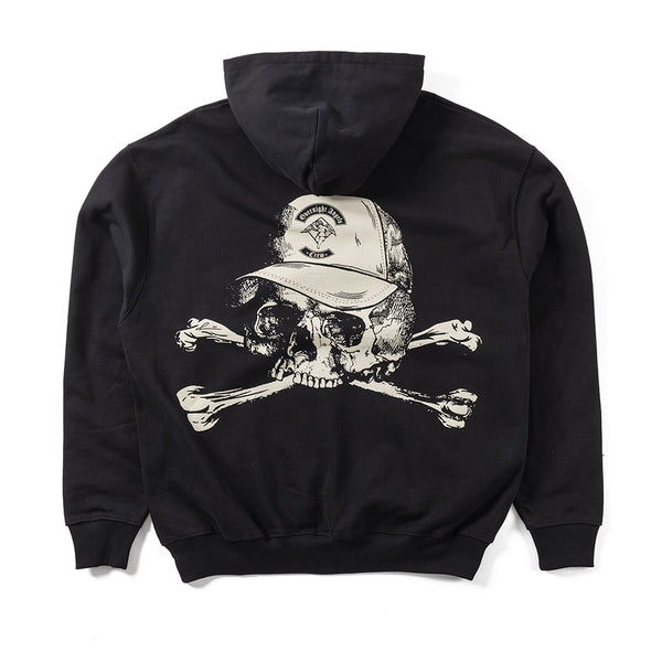 Skull Cap Hoodie - Black