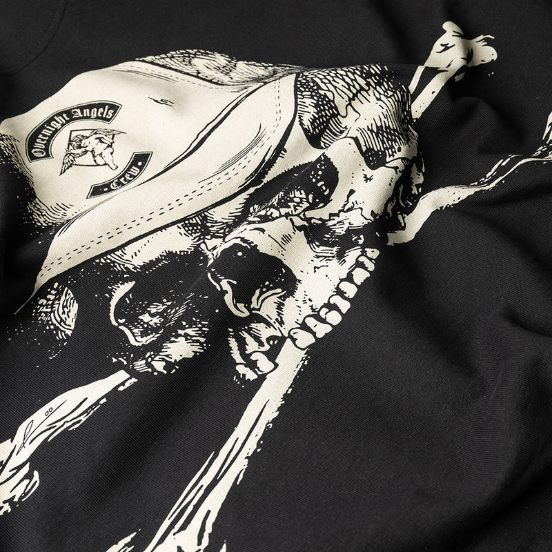 Skull Cap Unisex Hoodie - Black