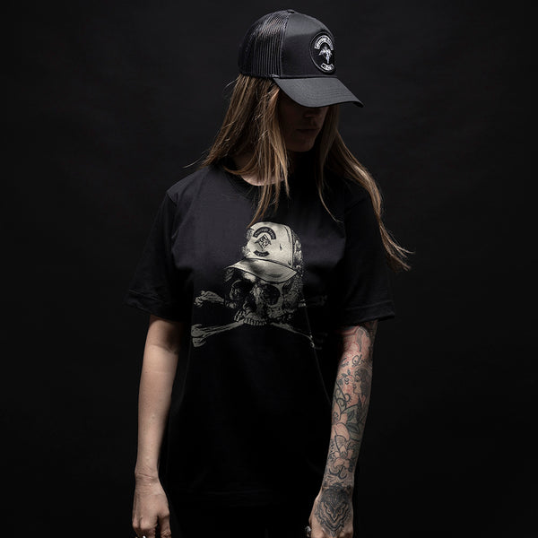 Skull Cap Unisex T-shirt - Black